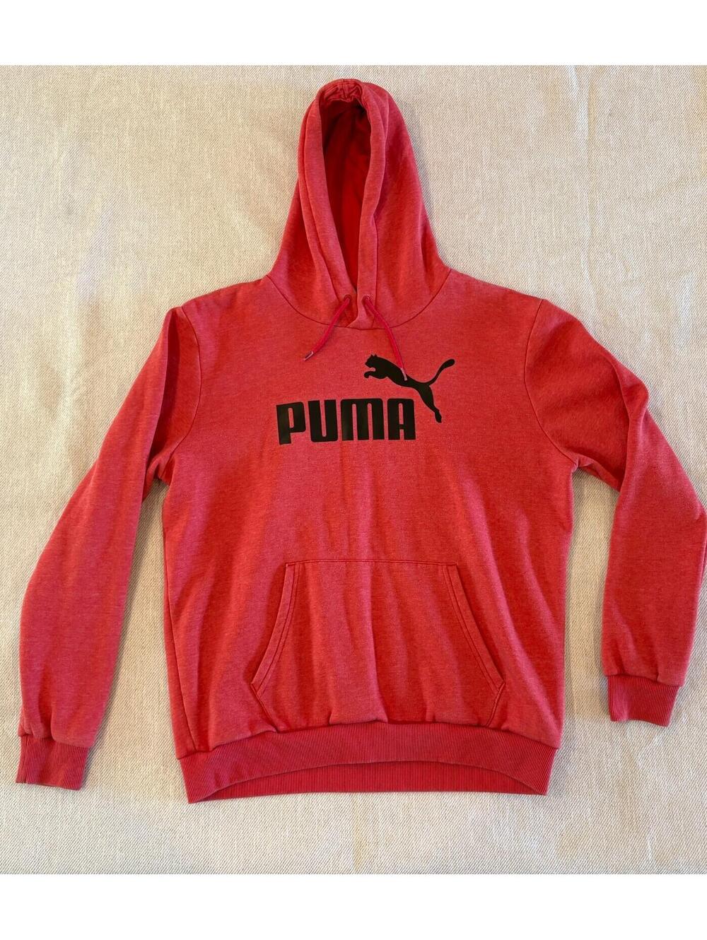 Puma "Framed Up" Pullover Hoodie Mens Red Casual Basics Outerwear  Size Large L